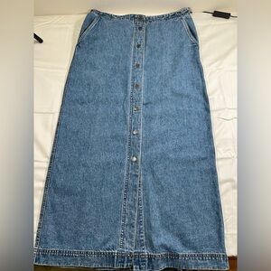 Vintage Lauren Jeans Co. Ralph Lauren High Waist Raw Hem Denim skirt